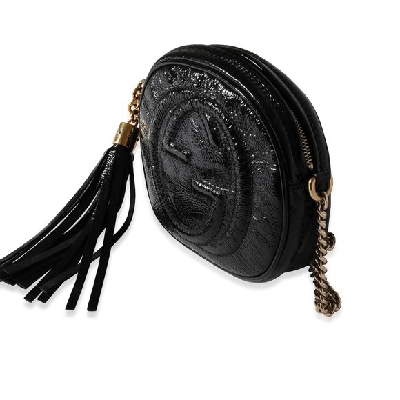 Gucci Black Patent Leather Mini Soho Chain Bag - Picture 2 of 9